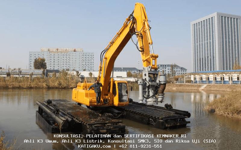 Ijin Excavator amphibious: Surat Izin Alat (SIA) atau Surat Izin Layak Operasi (SILO) 